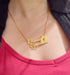 Half Cut Couple Name Necklace